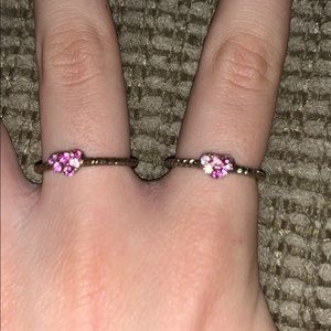 Gold & Pink Heart Ring.